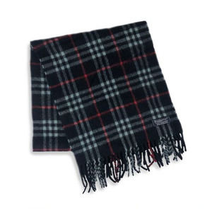 Auth Burberry Black Nova Check Scarf